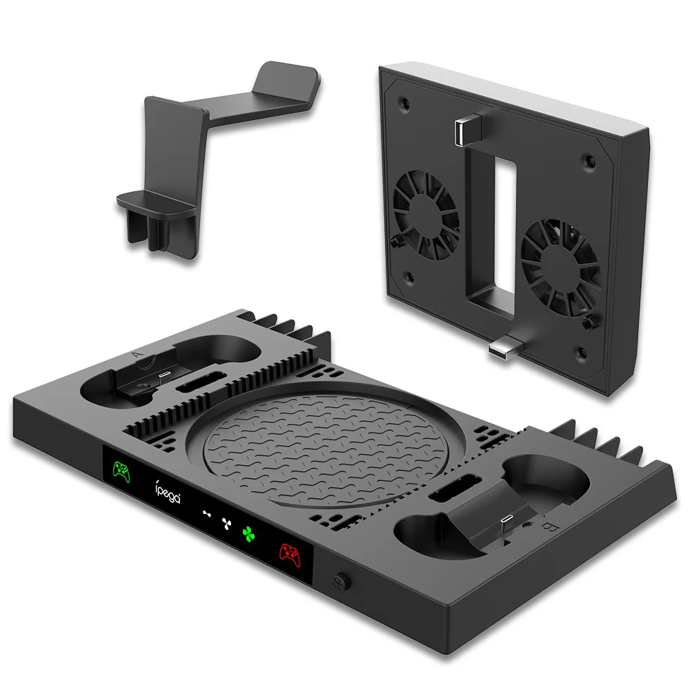 

PG-XBX023 Xbox Series X multi-function charging Host Cooling Fan Base Handle Seat Type C Charging With Headphone Stand