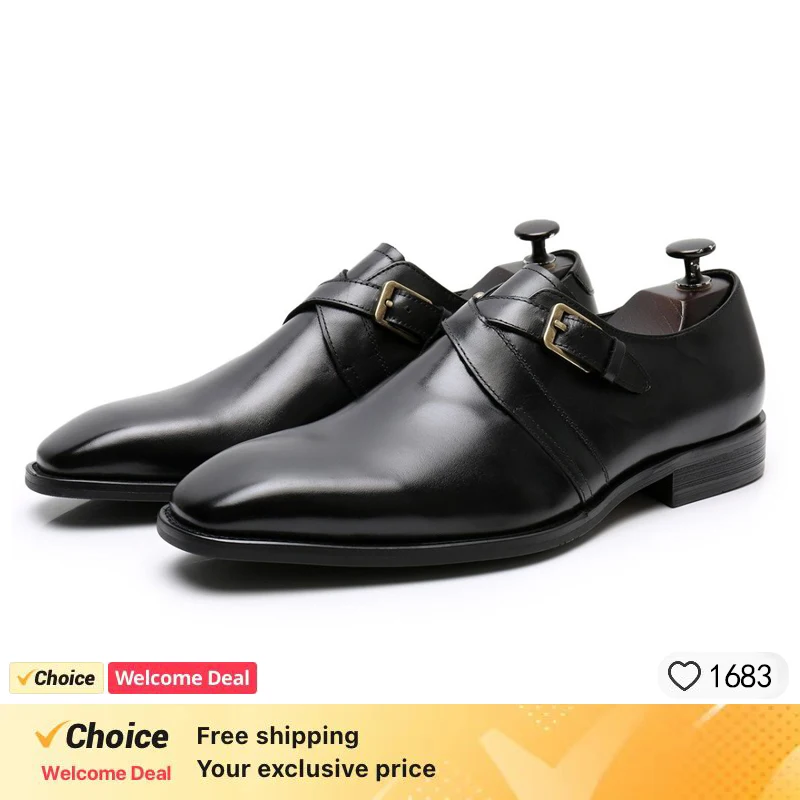 

Men‘s Casual Shoes Comfortable Career Oxfords for Business Leisure Footwear High Genuine Leather Flat Pattern Classic Original