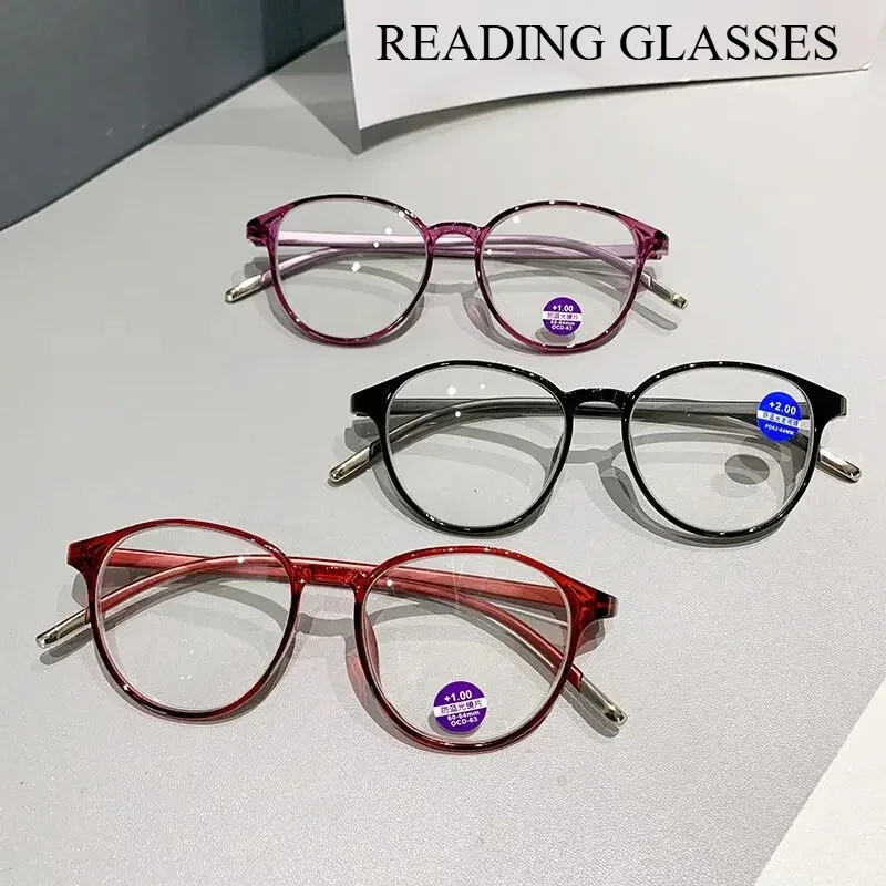 Frauen Lesebrille HD Anti Blaues Licht Mode Vollformat Presbyopie Brillen +1,0 bis +4,0 Dioptrien für den täglichen Gebrauch im Büro