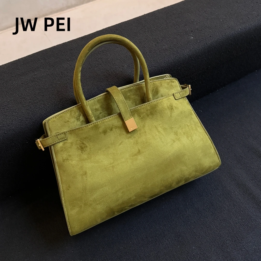

Женская сумка-тоут JW PEI 2026 класса люкс, замшевая сумка-кроссбоди Saige для женщин