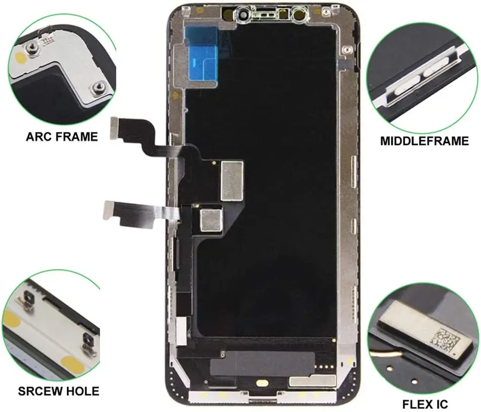 100% Tested For IPhone X / XS  Display OLED Touch Screen Digitizer Assembly True Tone Support With Full Repair Kit Replacement