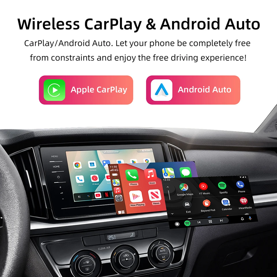 Android 13 CarPlay Ai Box Wireless Carplay Android Auto SM6115 4GB