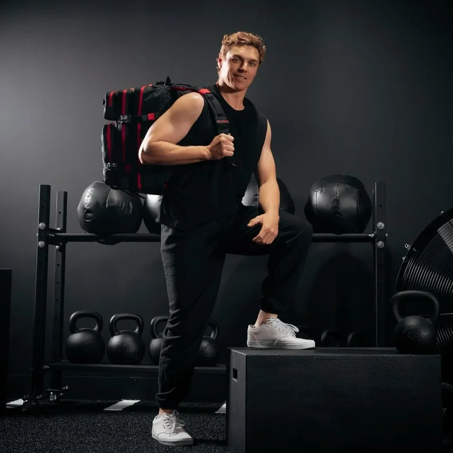 حقيبة ظهر رياضية WOLFpak 45L - مادة أكسفورد متينة مقاومة للماء 1000D مع جيب للكمبيوتر المحمول بحزام MOLLE وحامل كوب مزدوج