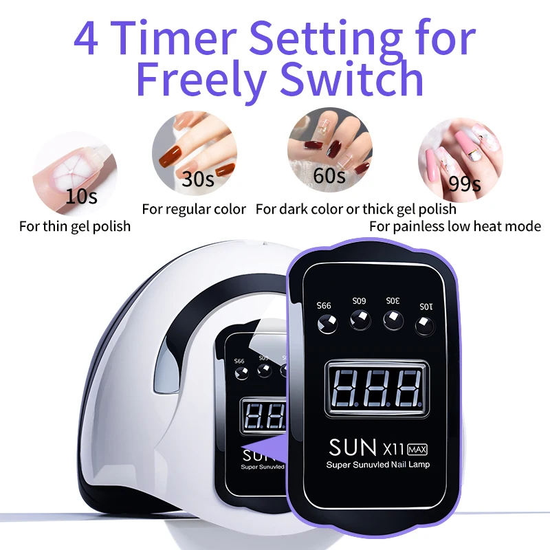 66LEDS Professionelle Nageltrocknungslampe für Maniküre, Nägel, Gel-Nagellack-Trocknungsmaschine mit automatischem Sensor, UV-LED-Nagellampe