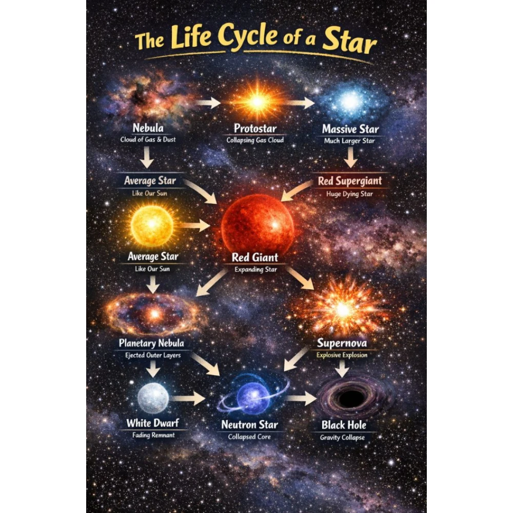 

500/1000/1200/2000 PCS Jigsaw Puzzles The Life Cycle of Star Scenery Family Activity Games for Gameroom Bedroom Home Decor Gift