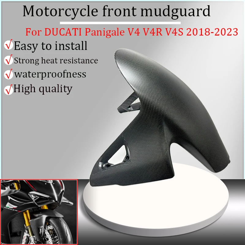 

For DUCATI Panigale V4 V4S V4R 2018-2023 Street Fighter V4 V4S V2 2022-2023 Motorcycle Accessories Carbon Fiber Front Fender