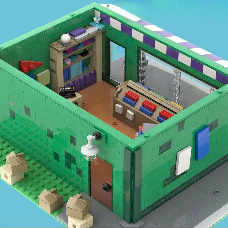 1229 pièces les Simpsonsses le donjon d'android magasin de cartes de Baseball modèle de construction modulaire MOC bricolage bloc de construction jouet d'anniversaire cadeau