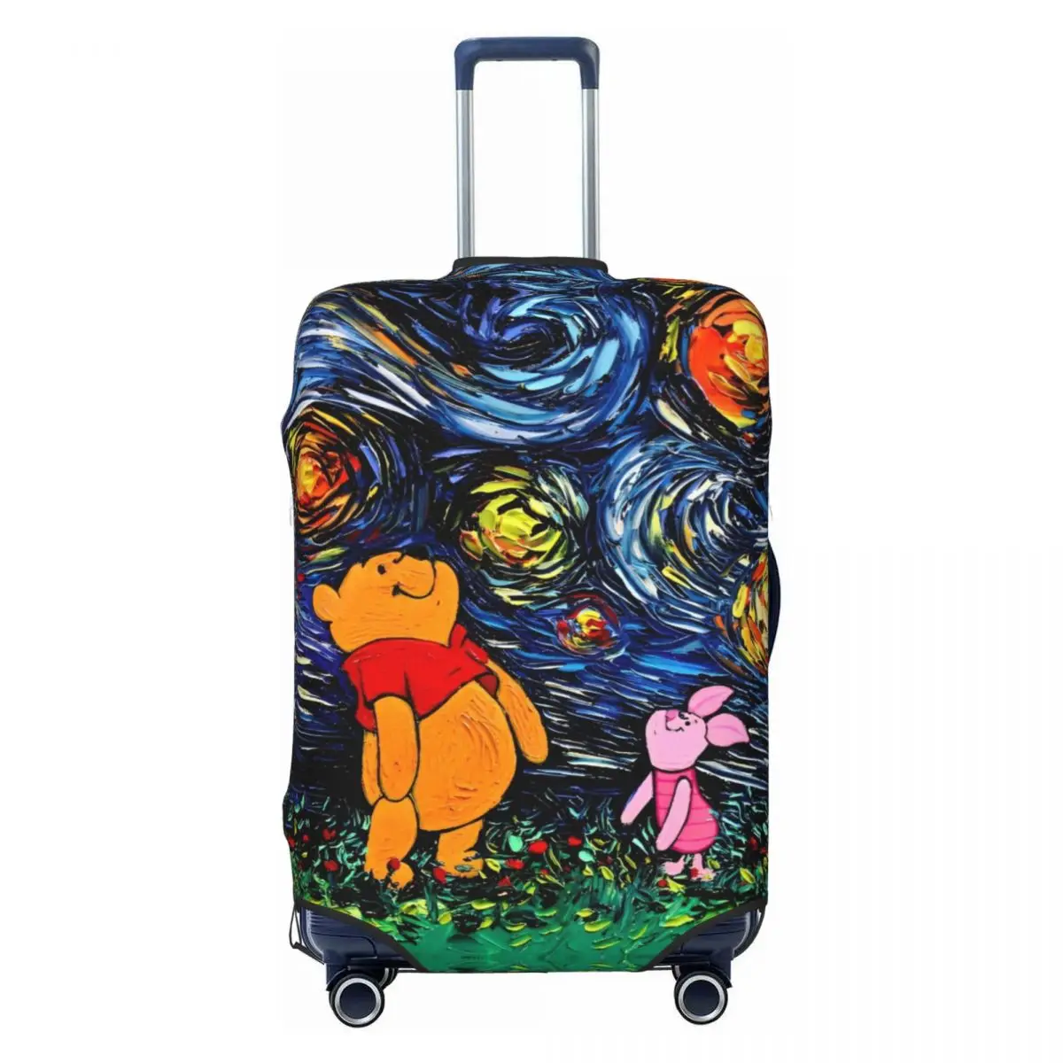 Piglet Pooh Bear Suitcase Cover Flight Cruise Trip Practical Luggage Accesories Protector