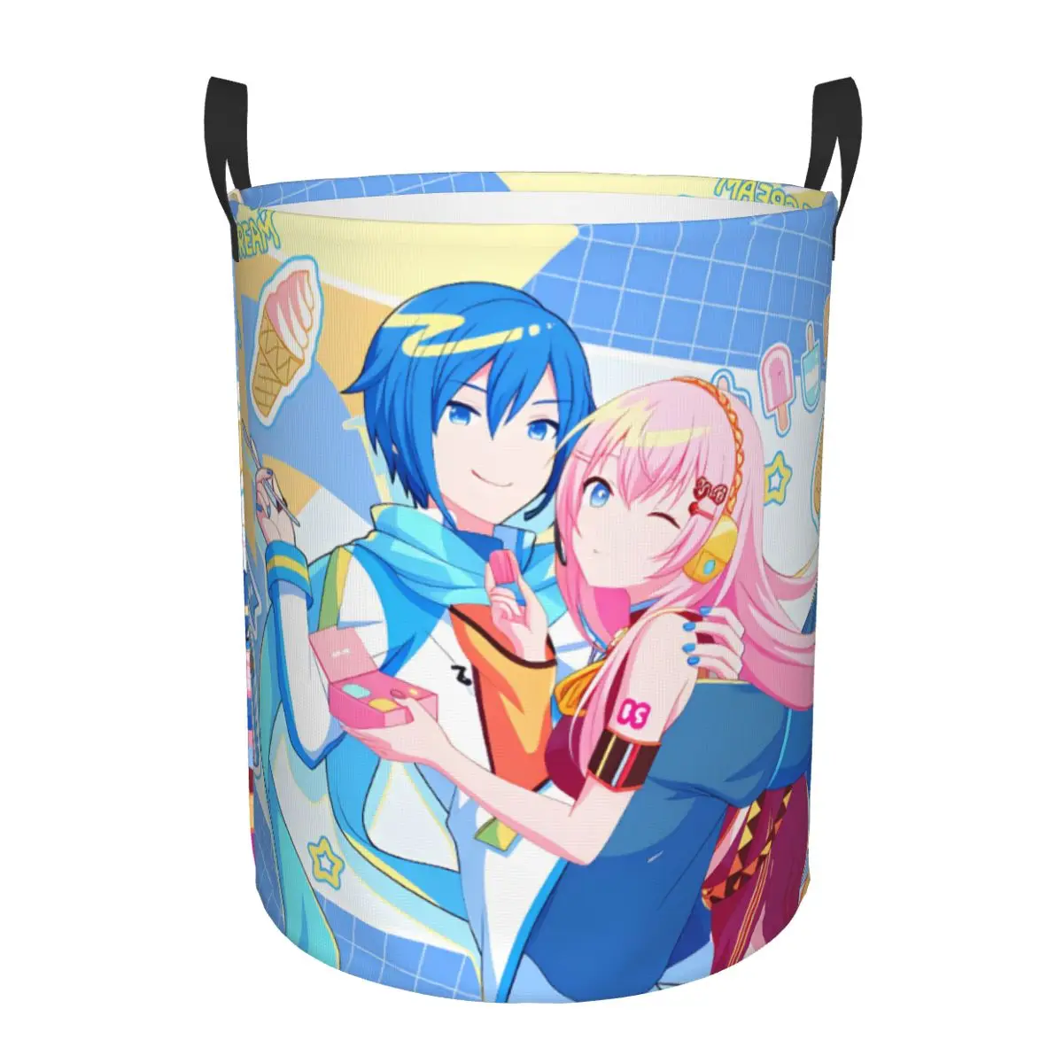 Cesto para la ropa sucia plegable Megurine Luka KAITO H-Hatsune M-Miku, contenedor de almacenamiento para la sala de estar