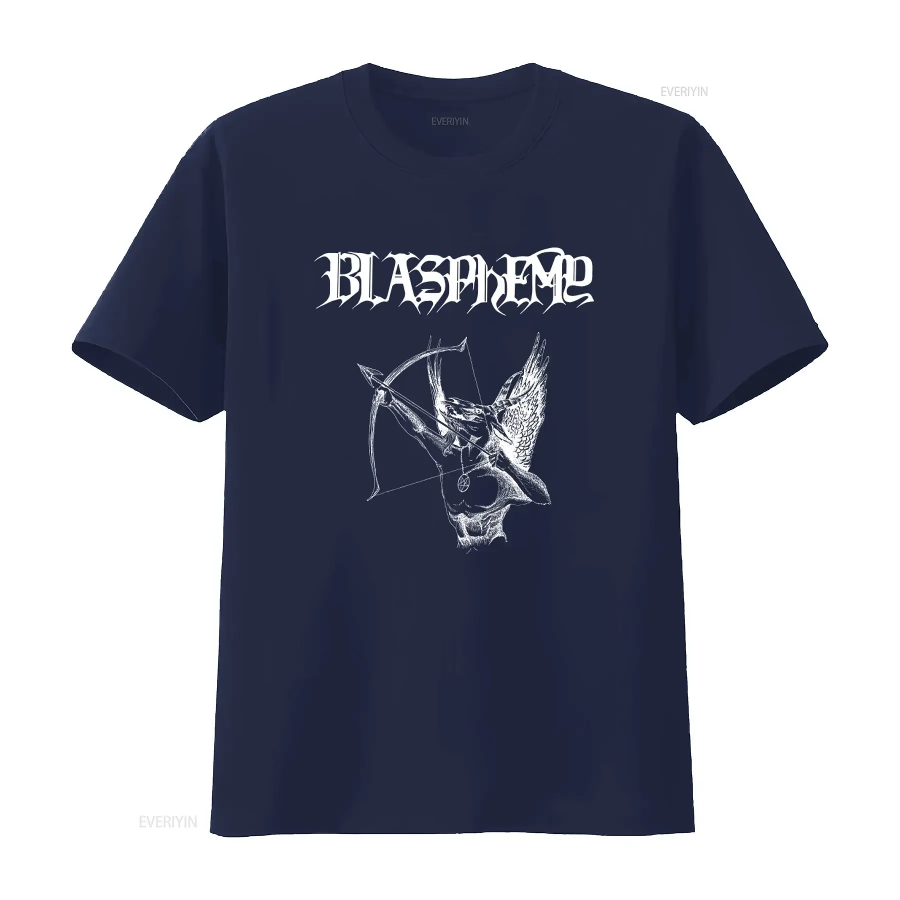 Blasphemy Rock Band T Shirt Gothic Archangel Design for Men and Women vintage Washed Casual streetwear graphic Comfortable view 4