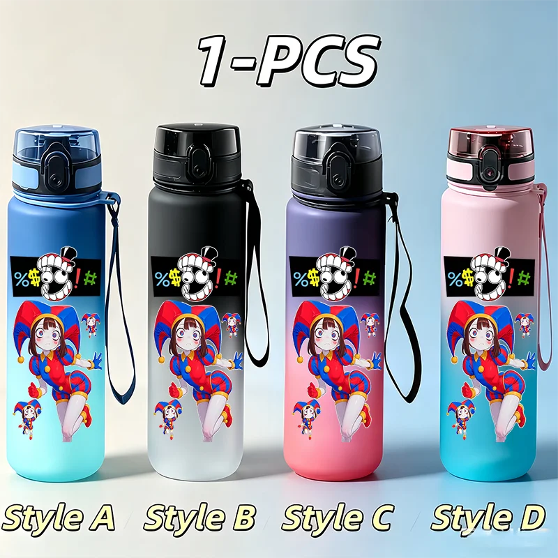 The Amazing Digital Circus Cartoon 650ml Gradient Sports Water Bottle, Outdoor Portable Cup, Gifts for Vacations and Festivals - view 4