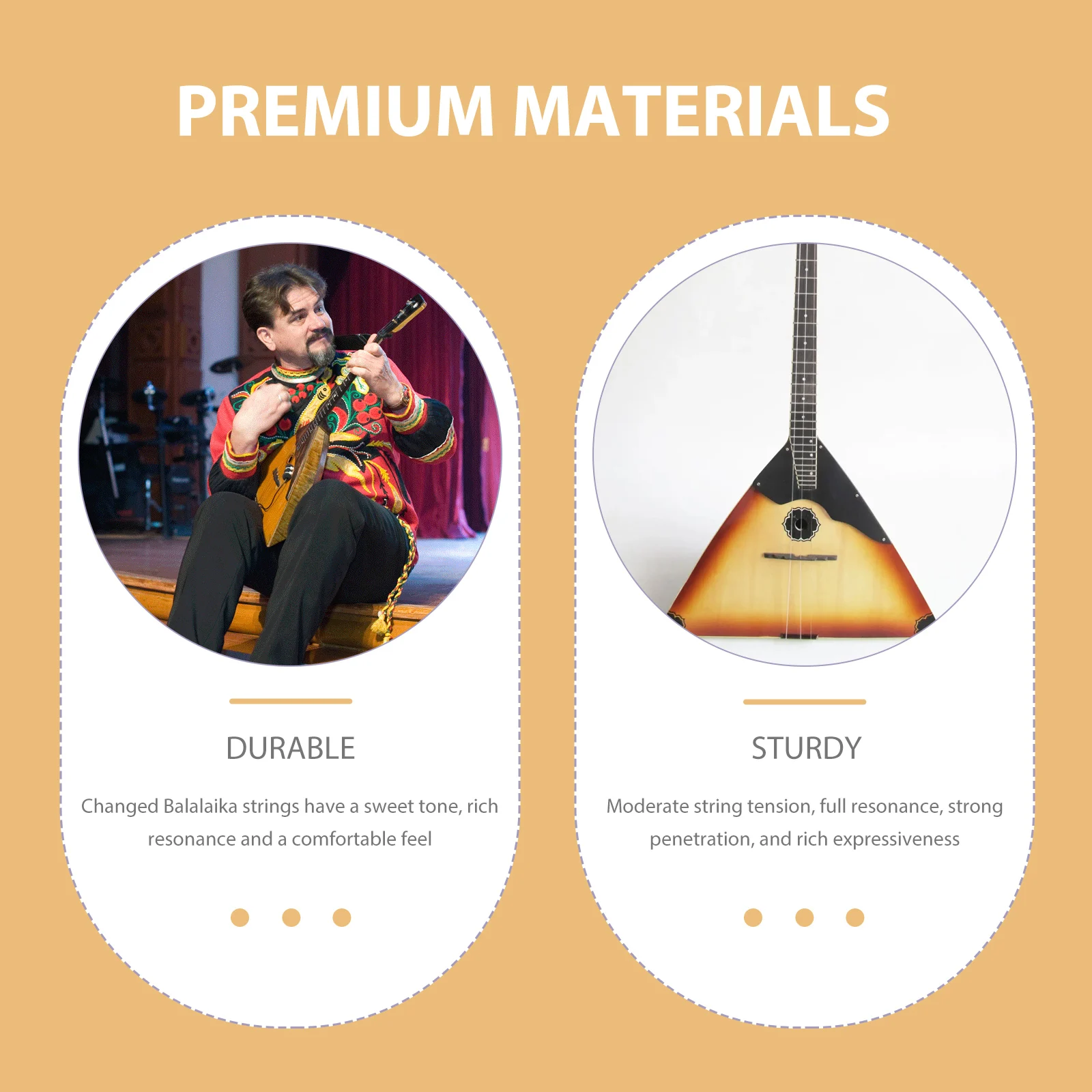 

3 Pcs Nylon Strings Balalaika Instrument Musical Instruments