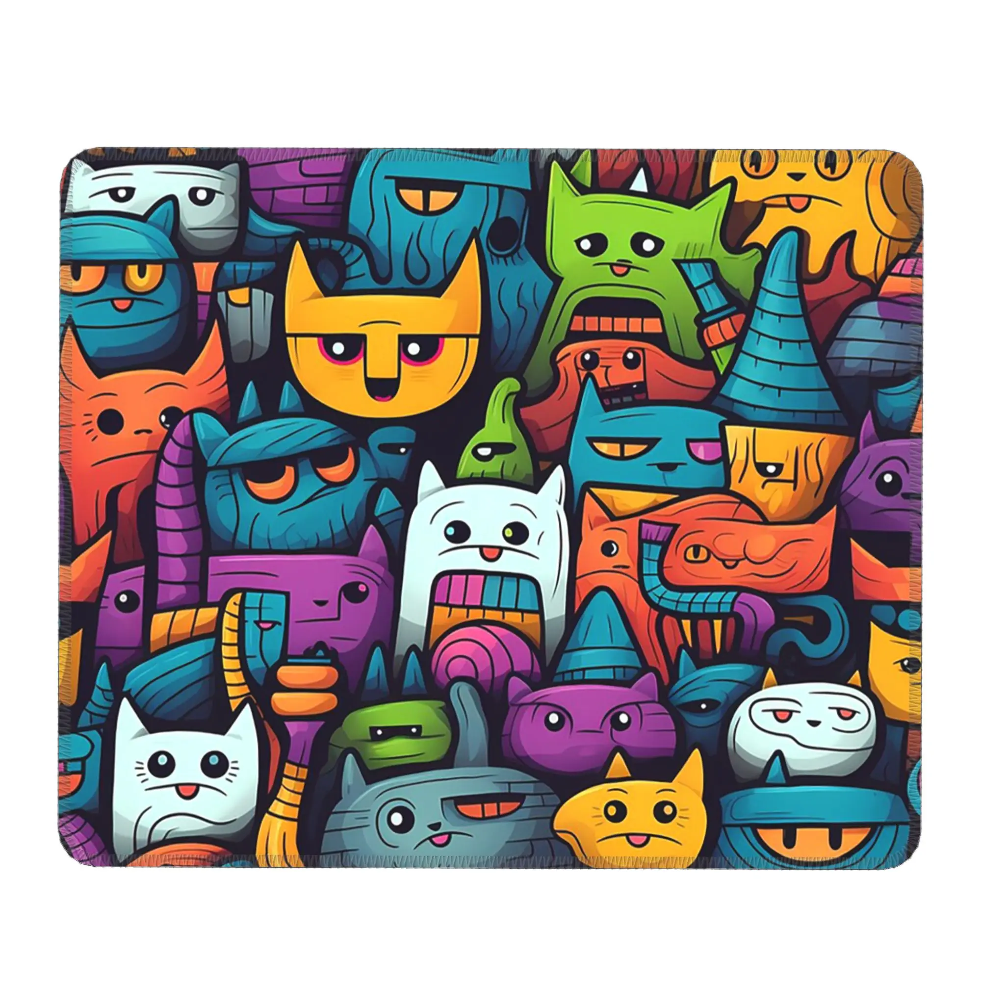 Cartoon Cats Creative Colour Pattern Mouse Pad Computer Keyboard Mouse Mat Gamer PC Laptop Desk Mat Office Table Mats