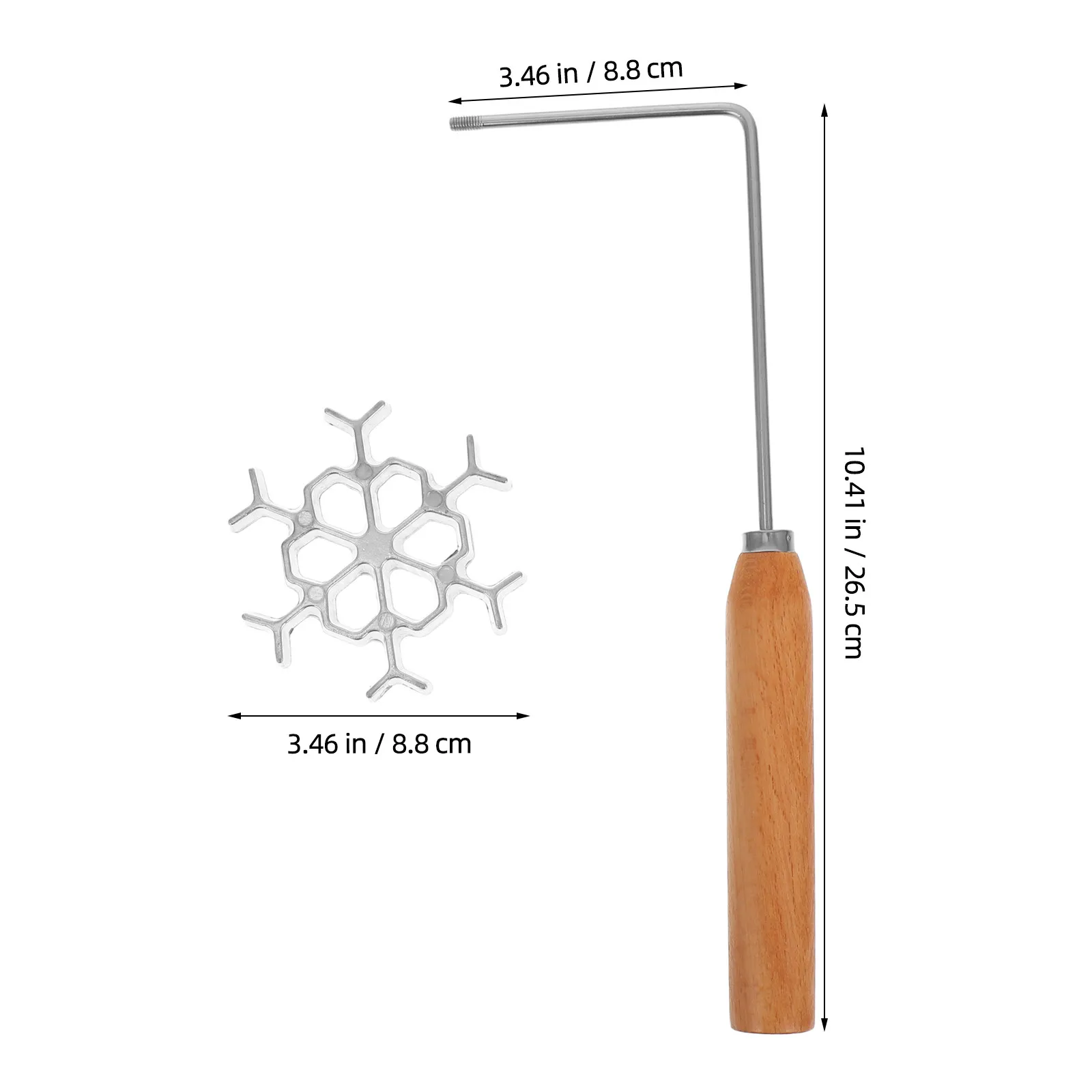 1Set Hollow Snowflake Deep Frying Mold Metal Timbale Maker for Shrimp Cakes Radish Fritters Pancakes Pastries Cooking Tool - view 4