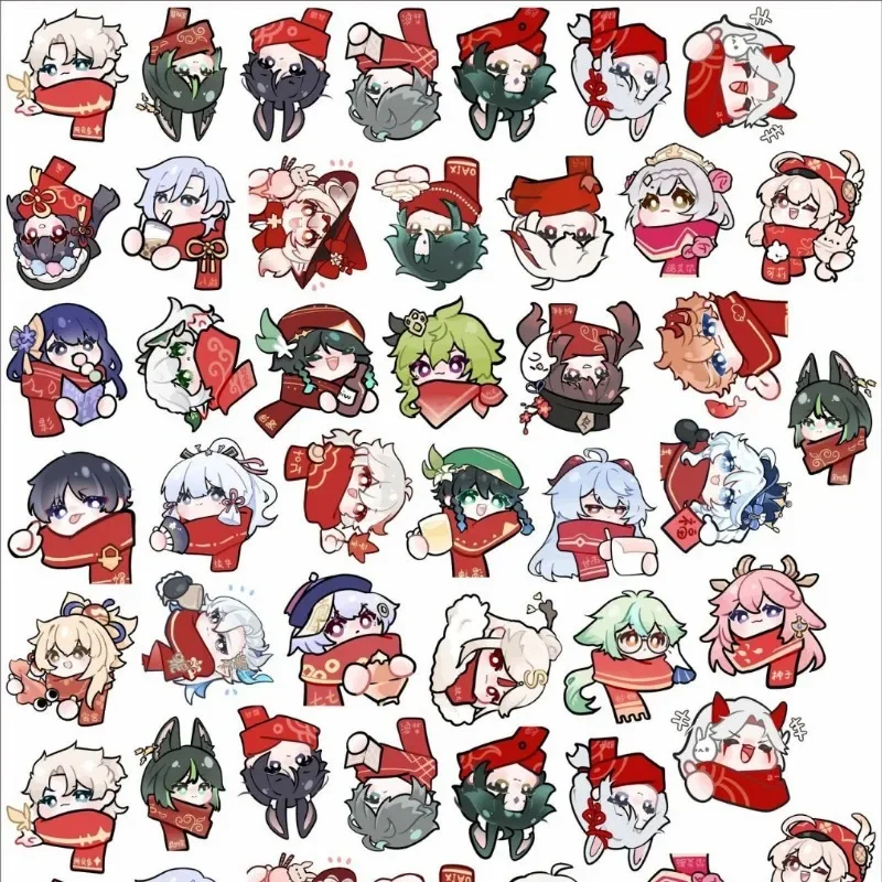 

Genshin Impact Anime Game Peripheral New Year Acrylic Sheet Handmade Sandwich Material Hair Clip Accessories Explosive Wholesale