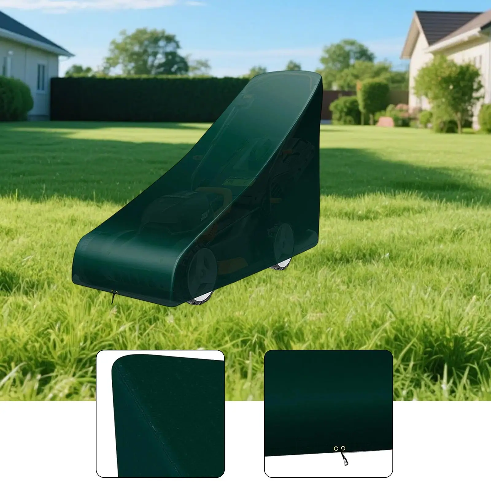 

Lawnmower Cover Windproof Dustproof Guard Adjustable Drawstring Push Mower Cover Protection for Lawn Outside Farm Gardening Yard