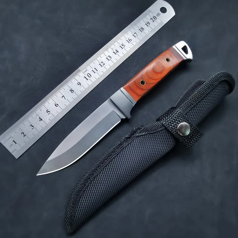 Stainless Steel Outdoor Straight Blade Knife Wilderness survival Hunting Knife Self-Defense Military Tactical Knives