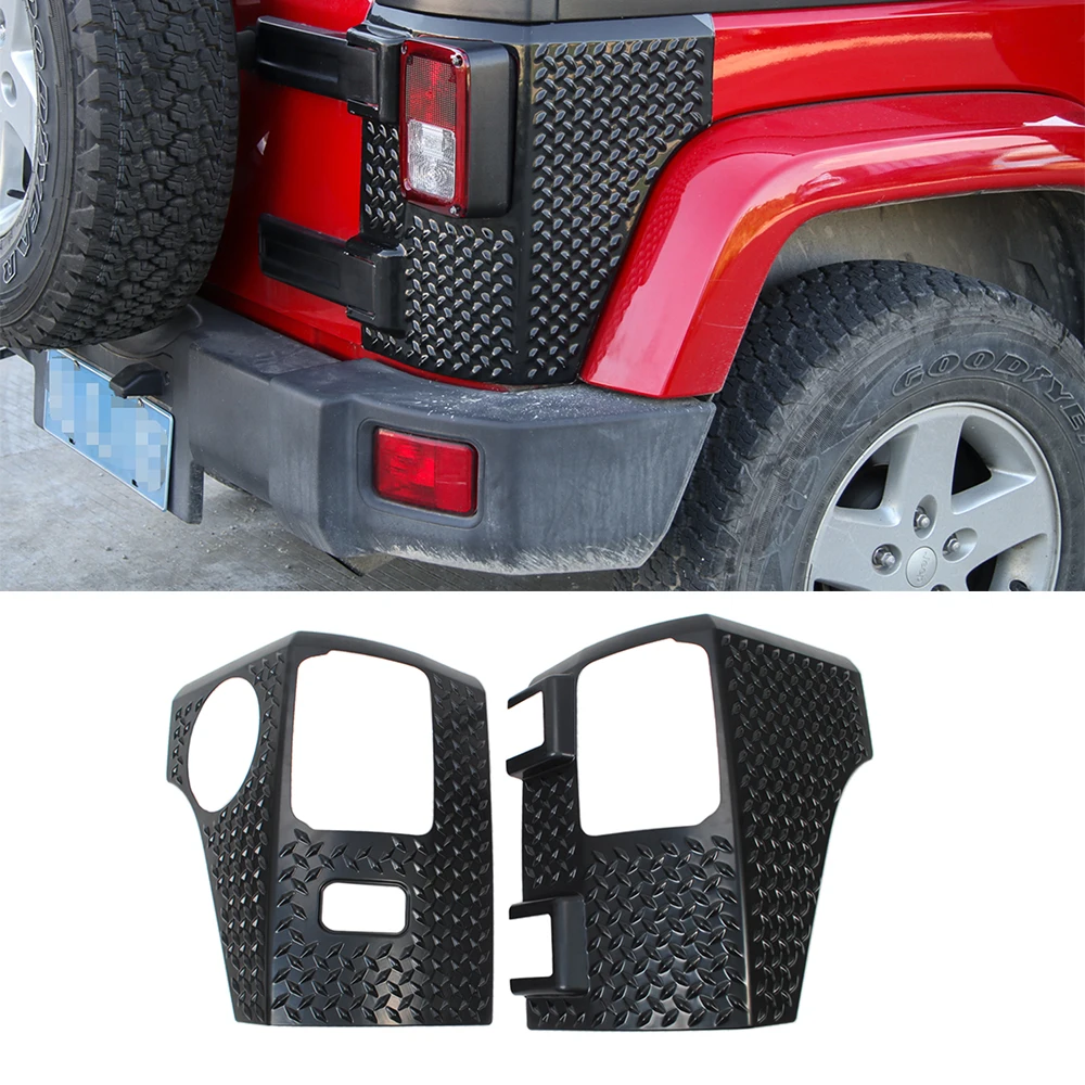 Car Tail Light Wrap Angle Decoration Tail Light Guard Cover for Jeep Wrangler JK JKU 2007-2017 2/4 Doors Exterior Accessories