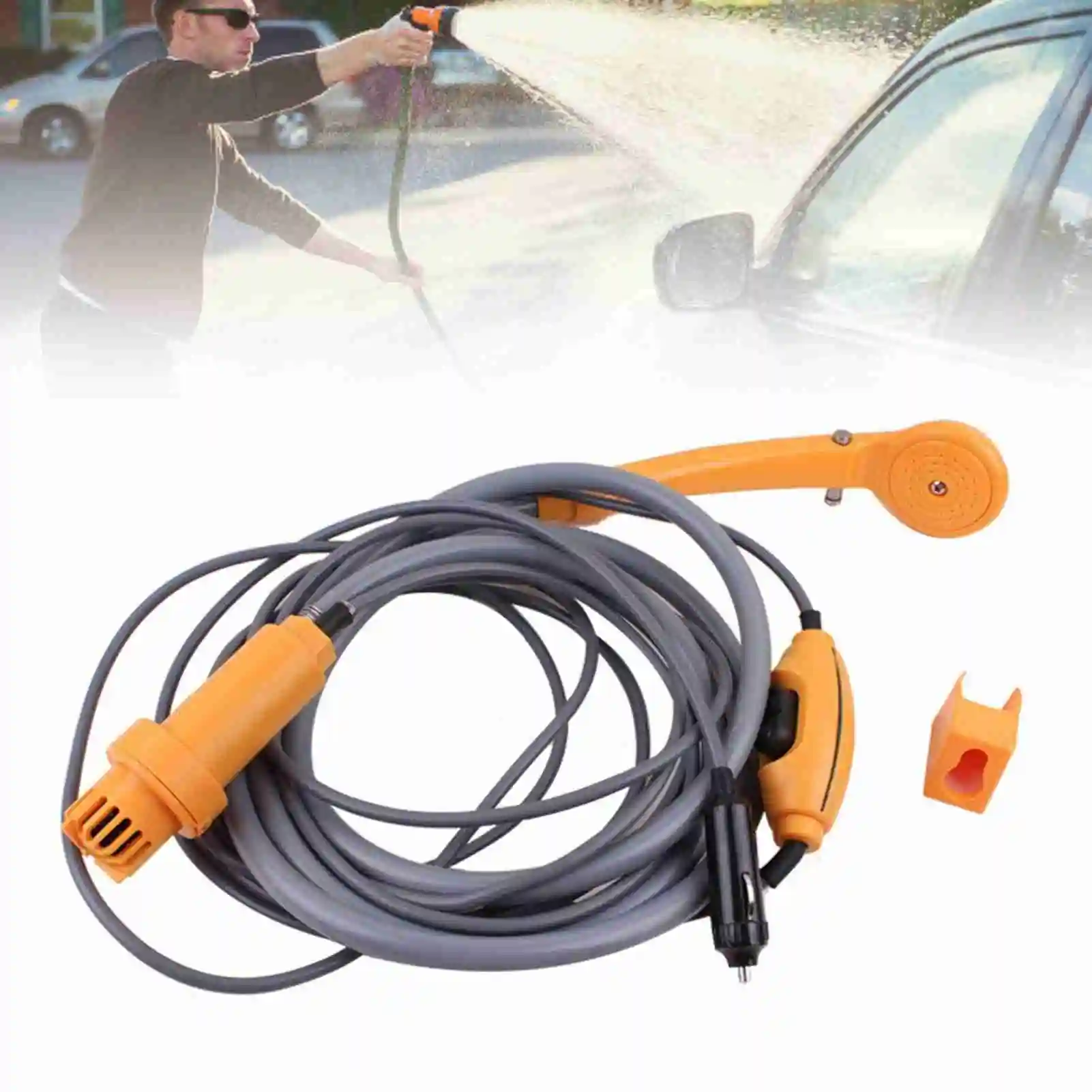 

Outdoor Shower Kit Portable Camping Shower Adjustable Water Flow Leakproof 2.5 L/min 35W Outdoor Showerhead Sprayer