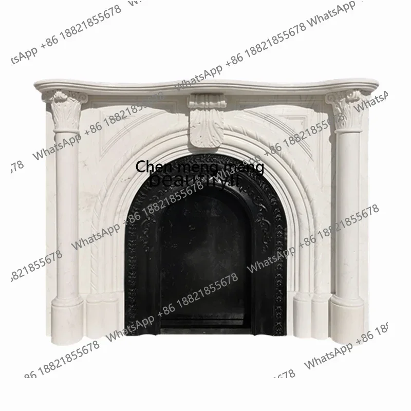 

X A Marble Fireplace Natural Stone French Fireplace Mantel American European Modern and Simple Fireplace