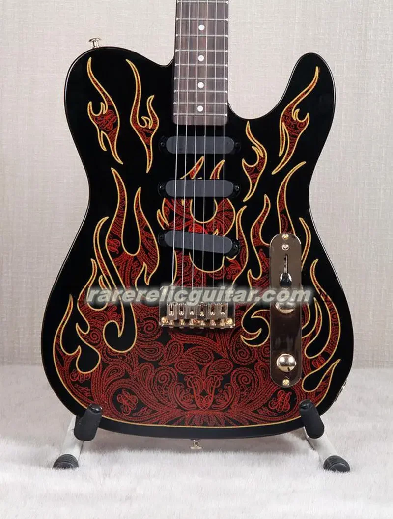 

Custom Shop Artist Series James Burton Red Paisley Flame Electric Guitar Maple Neck Rosewood Fingerboard Pearl Dot Inlay