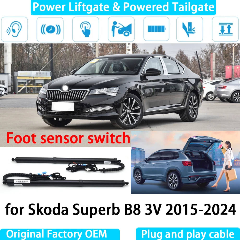 

for Skoda Superb B8 3V 2015-2024 Automatic Electric Power Liftgate Powered Tailgate Strut Tail Gate Lift System