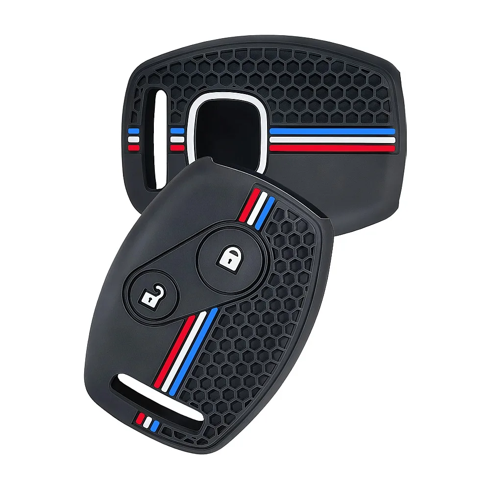Silicone 2 Button Key Fob Cover Auto Key Shell For Honda Civic Accord CR-V Fit Jazz Insight CRZ