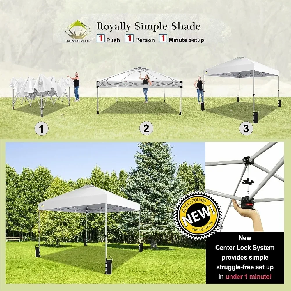 Canopy 10x10 Beach Tent Patented One Push Tent Canopy With Wheeled Carry Bag Gazebo White Camping Sunshade Grow