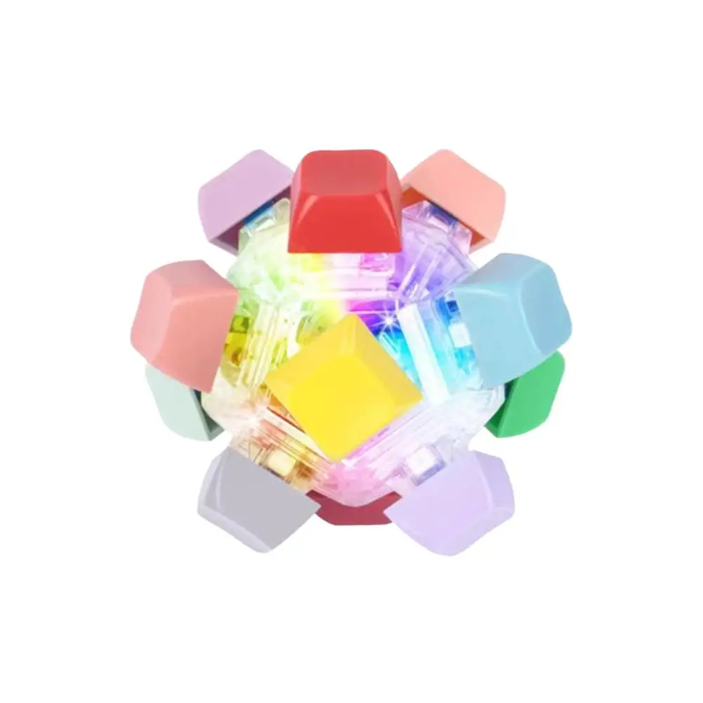 Luminous Keyboard Test Switch Pressure Reducing Press Fingertip Decompression Button Plaything On Palm With High Interactivity