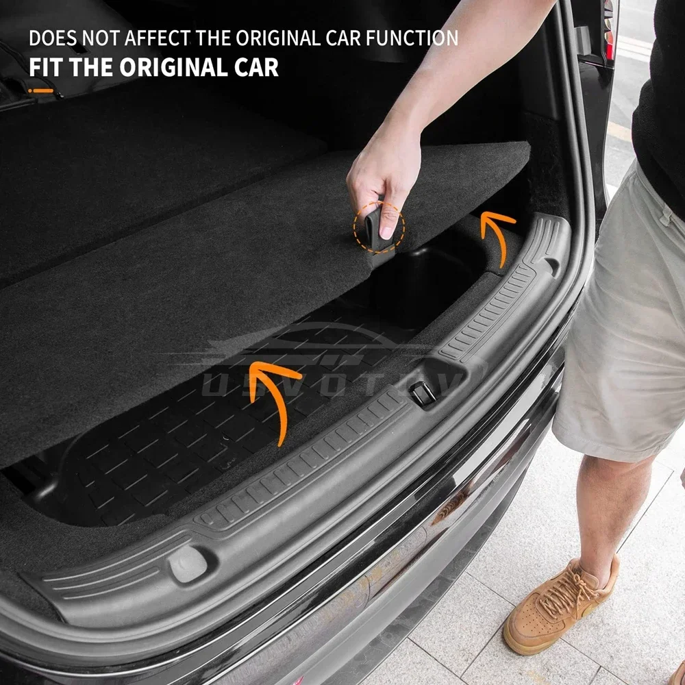 Trunk Cover for ABS Storage Cushion Accessory Tesla Model Y Anti-Scratch Pad Rear Cargo Threshold Bumper Auto Parts