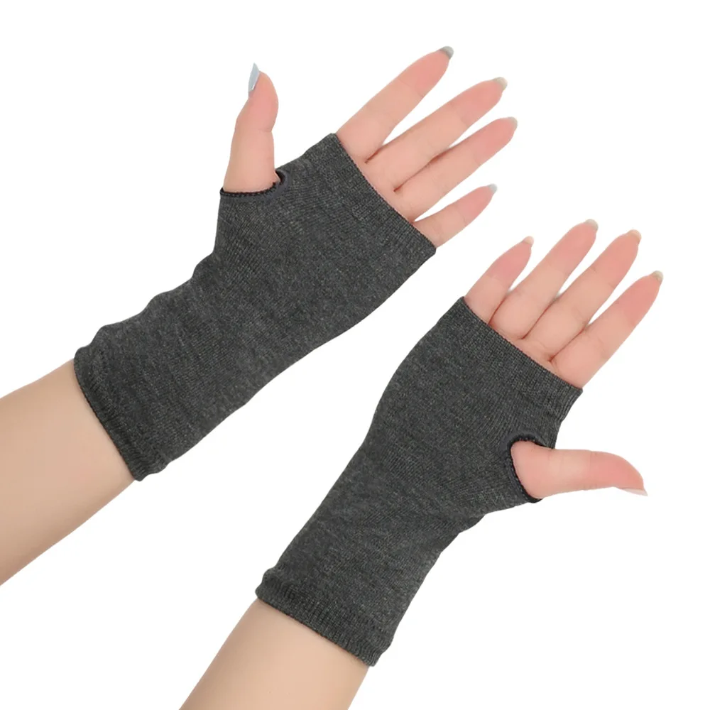 Neue Halbfinger-Sport-Handschuhe mit offenen Fingern, gestrickt, kurz, für Herren und Damen, Herbst/Winter, dünne DIY-Armabdeckung – Detail 6