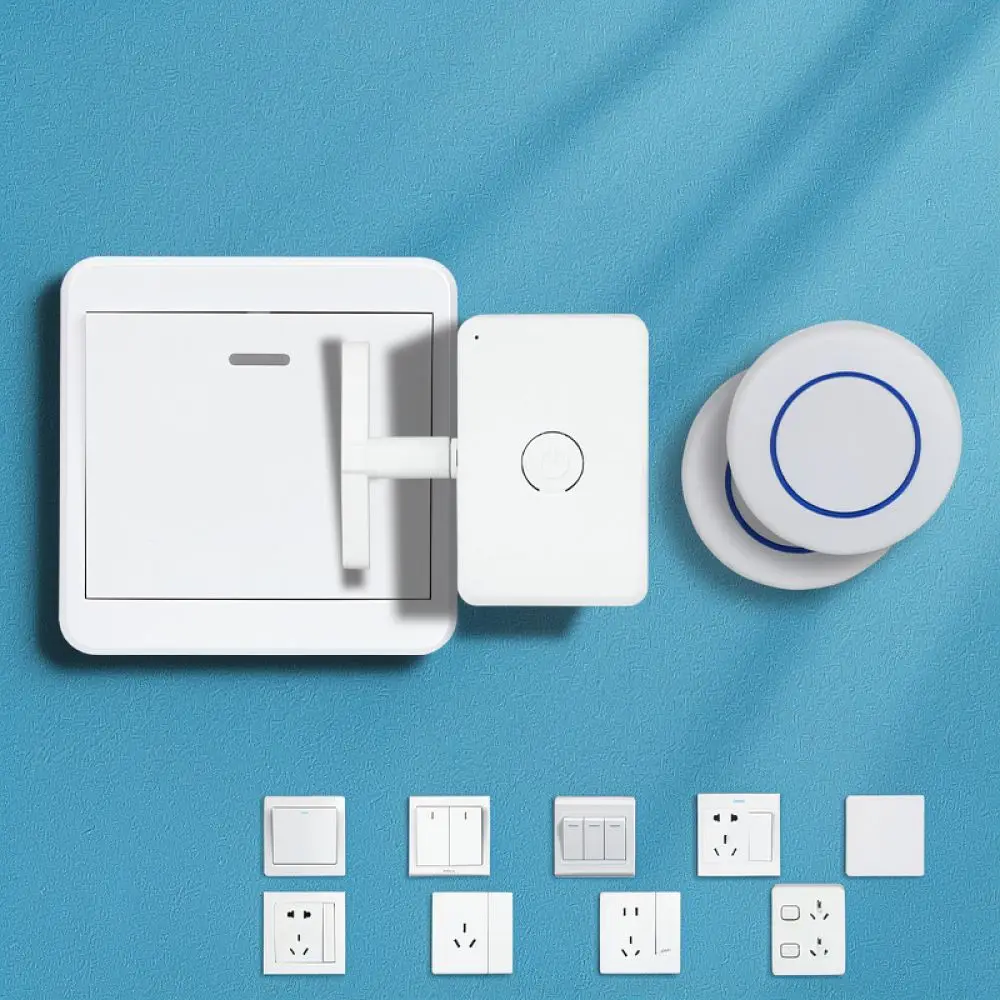 Automatic Remote Control Wall Switch Pusher Wireless Lighting Accessory For Home Office Dorm Rental Without Wiring Kit