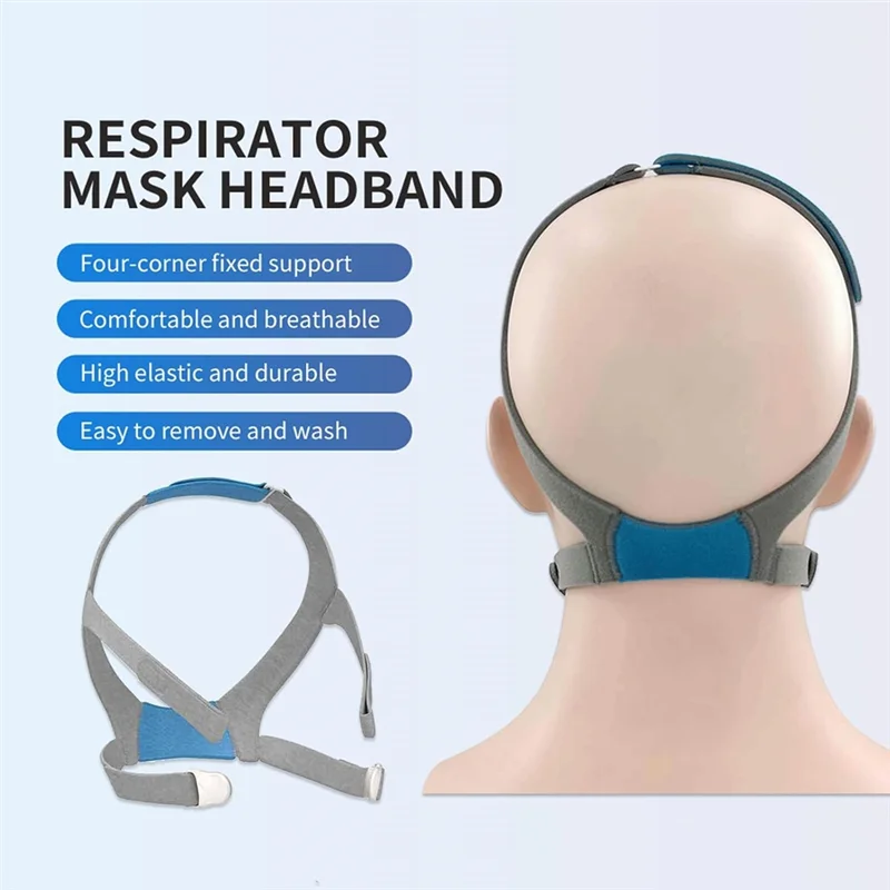 Para Airfit F30 CPAP Mask Paquete de 2 correas de repuesto para casco, diadema de máscara de ventilador ajustable con clips