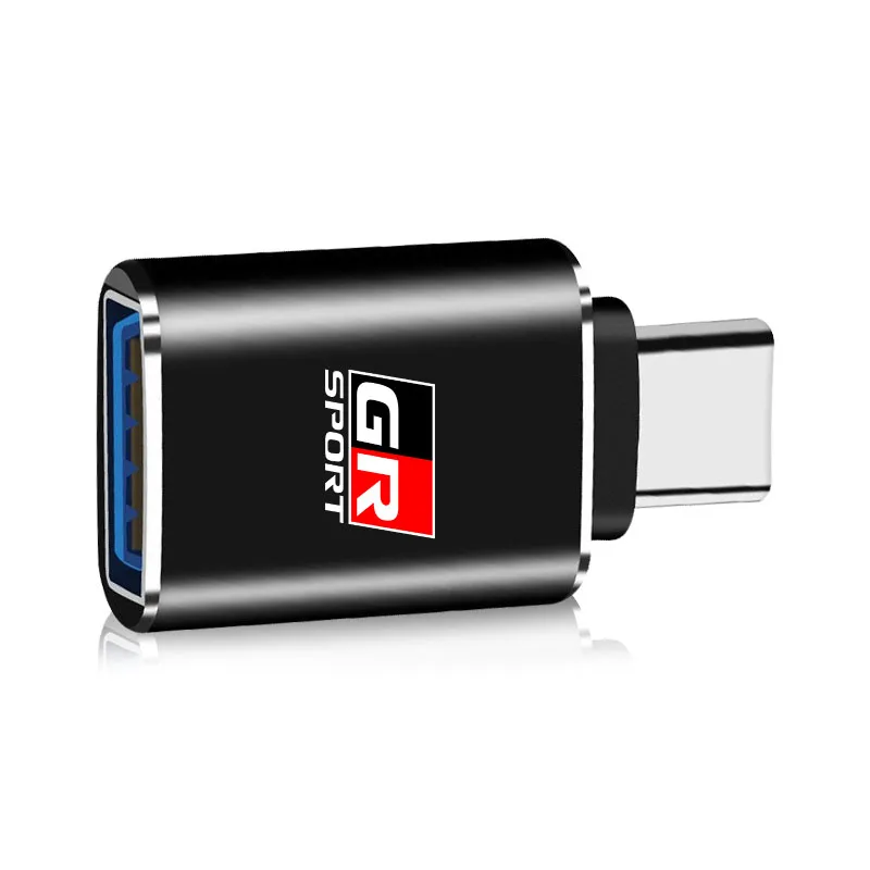 1Pcs Car charging adapter TypeC to USB converter Car Accessories For Toyota GR Gazoo Racing Camry Corolla CROSS Grand