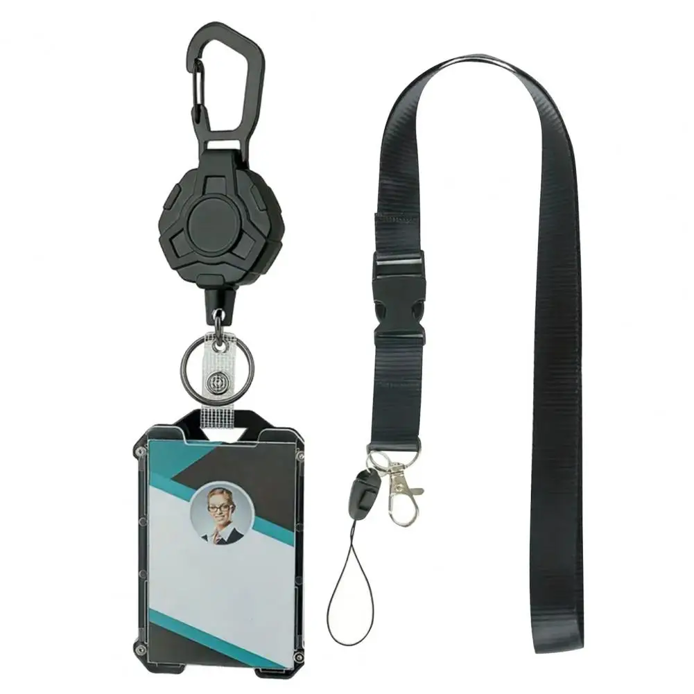 Carrete de insignia retráctil con revestimiento de vinilo, soporte de cubierta de tarjeta, resistente, para tarjetas