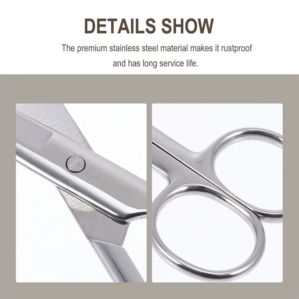 

2 Pcs Stoma Scissors Stainless Steel Colostomy Blunt Head for Cutting Bag Supplies Metal Major Professional