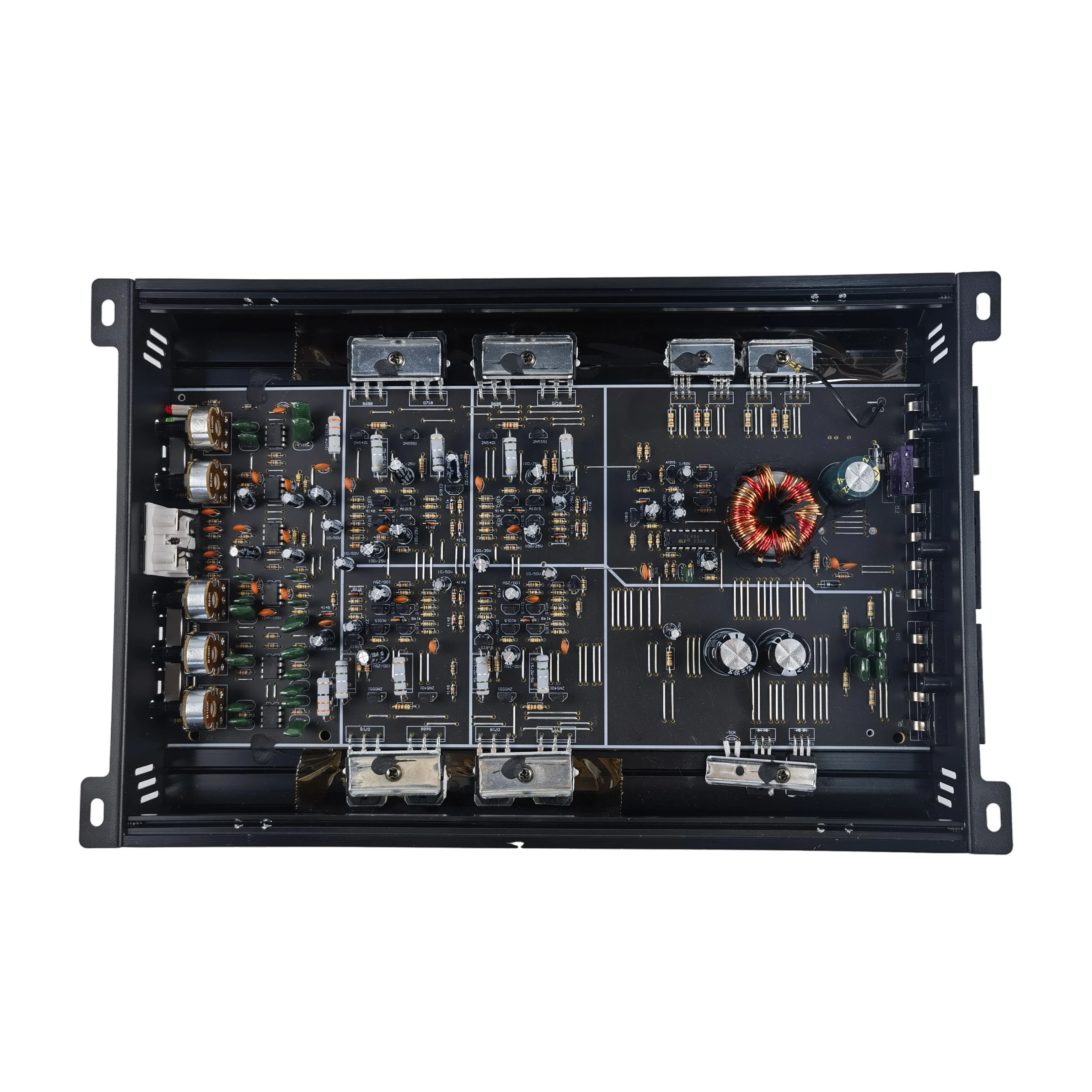 Amp 4 Channel AB Car Subwoofer Amplifier 4*100W 2200W MAX Class D Car Amplifier Aluminum Full Range Class D Car Audio Amplifier