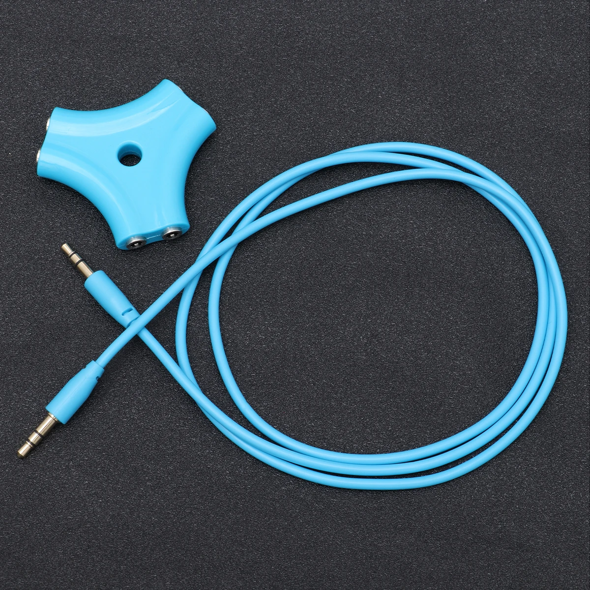 3,5 mm 5-Port-Kopfhörer-Splitter-Adapter, 1 Eingang, 5 Ausgänge mit 1 m Audiosignalkabel für die Teilen von Musik im Klassenzimmer