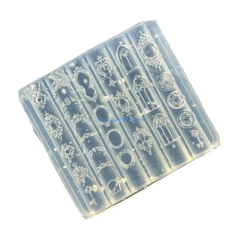 85LF قالب سيليكون لفن الأظافر ثلاثي الأبعاد منقوش بالزهور للصالون الاحترافي أو الاستخدام المنزلي