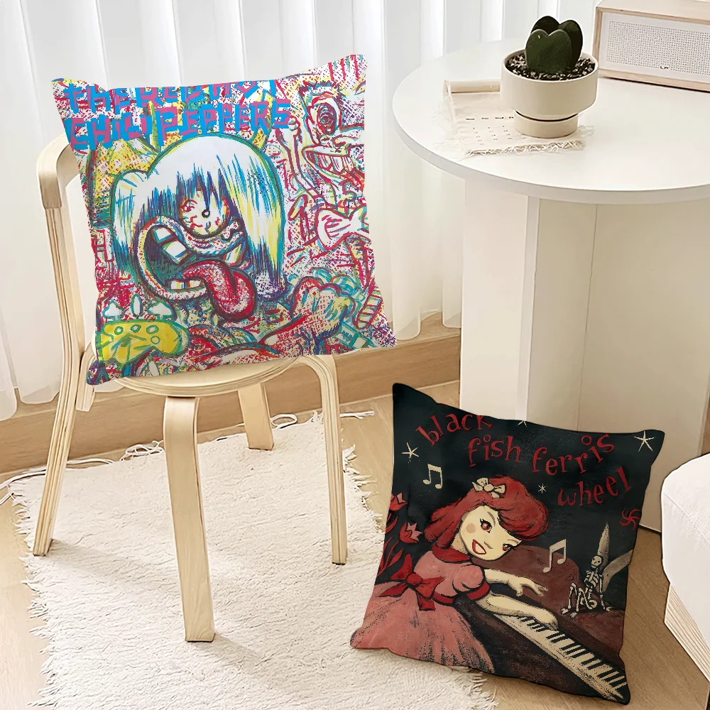 Singer R-Red C-Chili P-Peppers cushion cover Pillow H-Hot Case Sofa Bedroom Living Room Bedside Table Backrest Printing Square