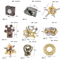 Alloy Brain Teaser Magic Puzzle Ocean Series Game Toys Children Adult Funny Gifts Puzzle Toys Metal Puzzle