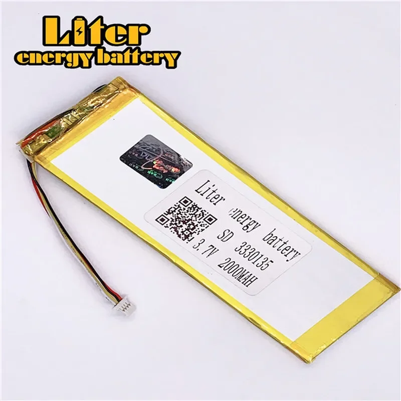 plug 1.0-4P Customized 3.7 V 3330135 3030135 2000mah li-polymer battery li polymer battery