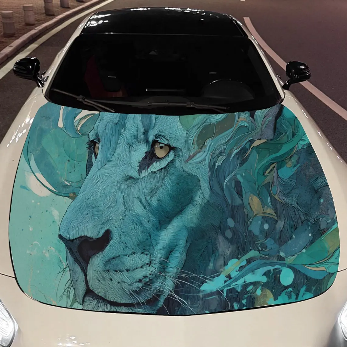

Виниловые наклейки на капот автомобиля с морскими водорослями и львами, защитная наклейка для поверхности автомобиля, декоративная крышка автомобиля, виниловые обертывания, водонепроницаемые самоклеящиеся
