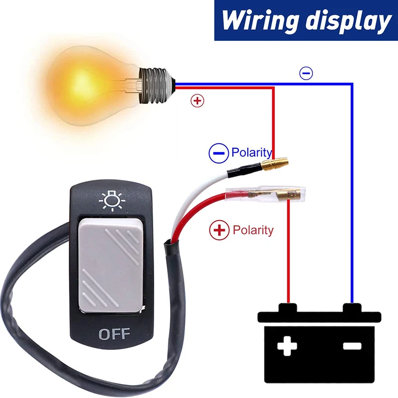 12V 7/8" Universal Motorcycle On/Off Switch Waterproof Motorcycle Scooter Second-line Headlight Handlebar Switch Moto Accessorie image 5