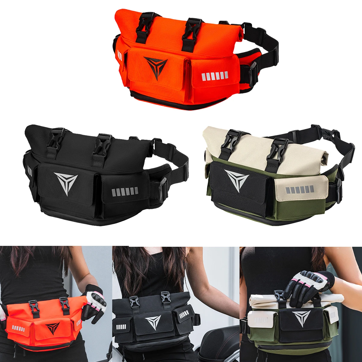

New Motorcycle Package Knight Waist Bag Multifunctional Backpack Motorcycle Drop Leg Bag Moto Accessorie black fanny pack