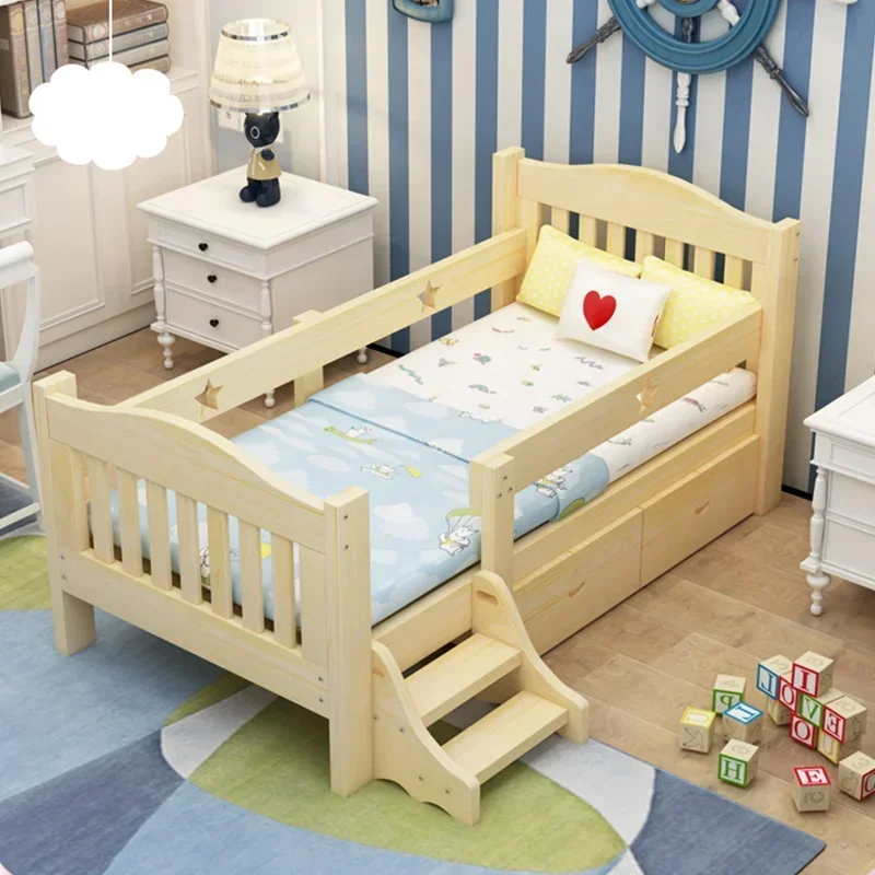 NOVA 21AL004 Cama de criança de design moderno cor personalizada quarto de cama infantil segura e confortável cama de solteiro de madeira para crianças