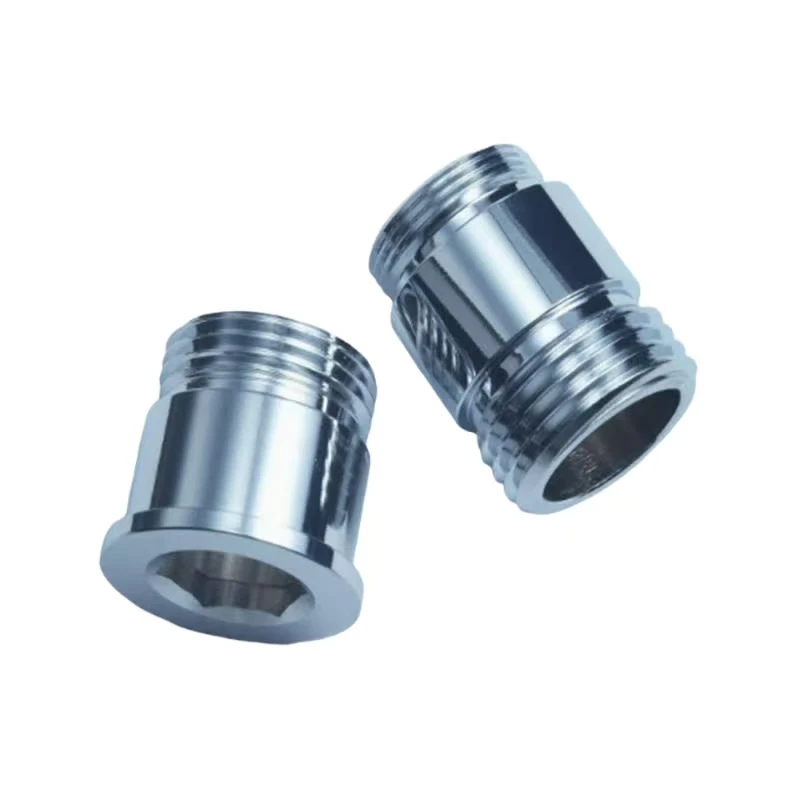 

External Threaded Hexagonal Industrial Fittings Including Stainless Steel Aluminum Parts with Wire EDM Broaching Techniques