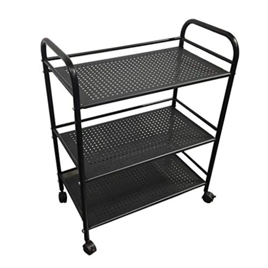 

Portable Kitchen Cart with Wheels Stainless Steel Panel Design for Dining Room Service Home and Hotel Wine Storage Versatile an