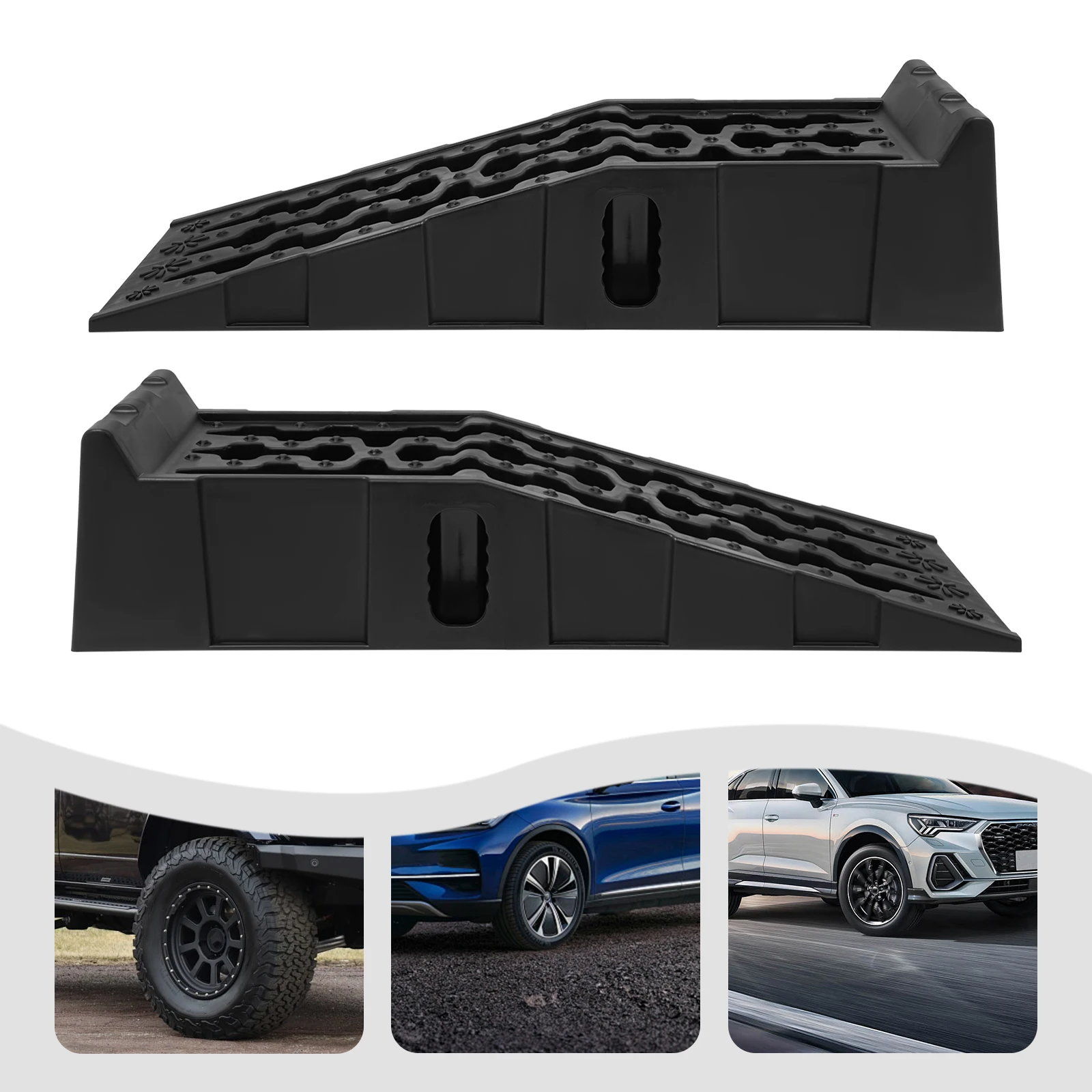 1 paire de rampes de Service de voiture universelles 16000lbs rampes de levage de voiture robustes rampes d'accès de chargement en plastique 5T