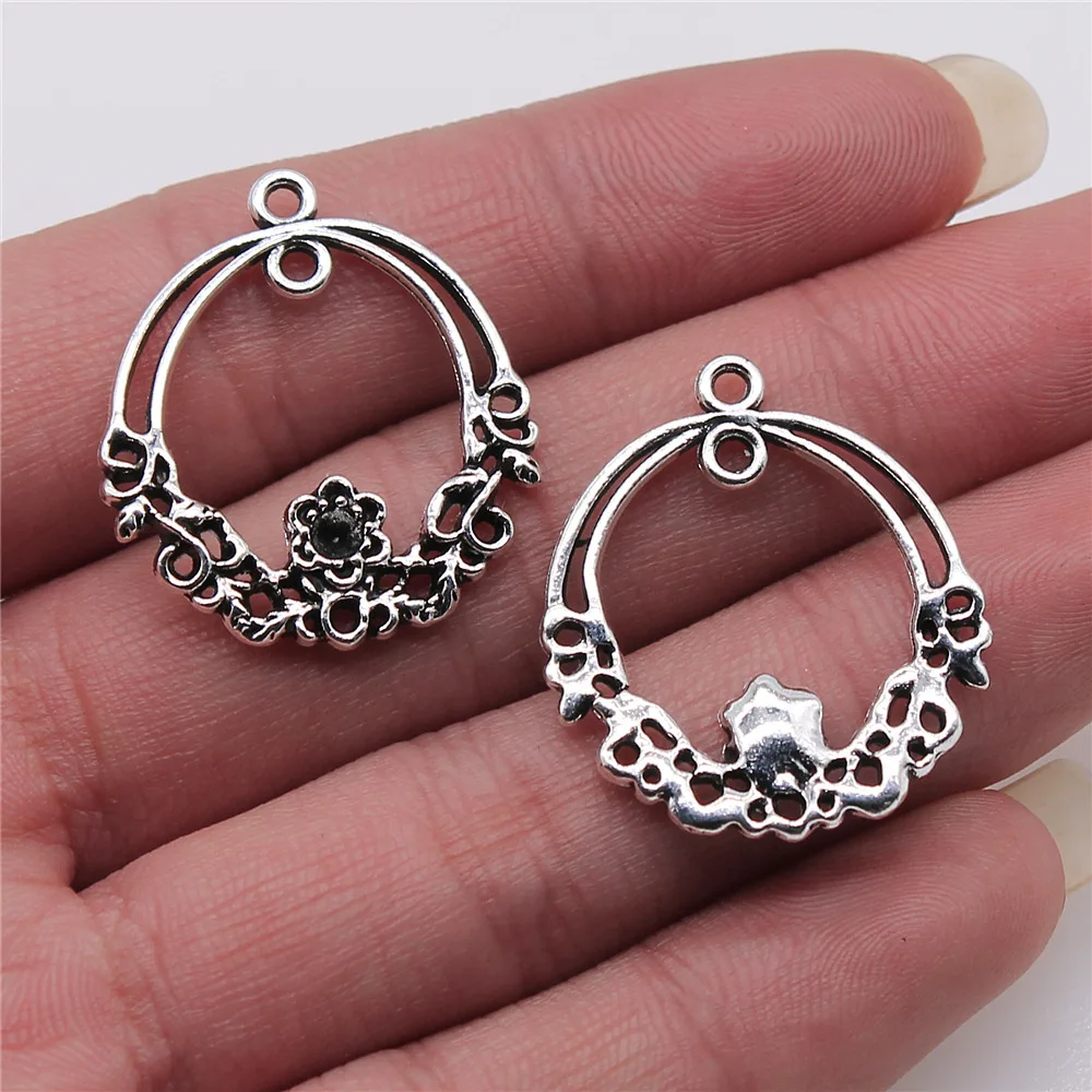 10pcs Porous Round Chandelier Earring Connector Charms For DIY Earring Making DIY Jewelry Making Findings Accessories